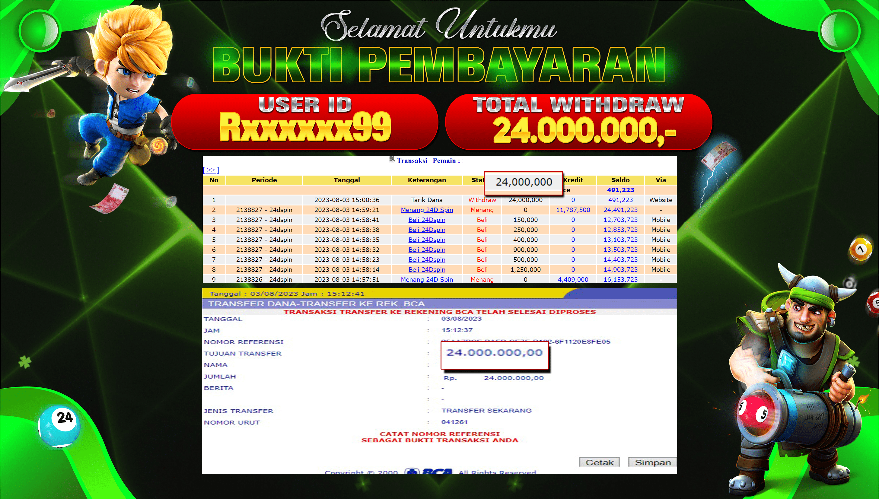 Bukti Jackpot Nyaitogel 3 Agustus 2023
